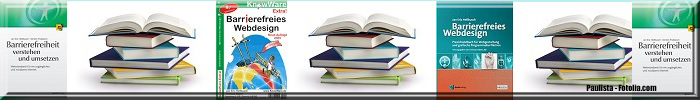 Bücherstapel und Cover der von Jan Eric Hellbusch veröffentlichten Bücher