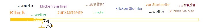 Mehrere Linktexte in verschiedenen Größen und Farben; ein Strichmännchen mit Pinsel und Farbeimer unterstreicht diese Links